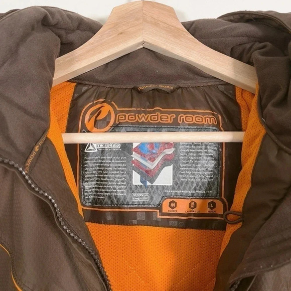 POWDER ROOM | MEN'S SKI BOARDING BROWN HOOD JACKET - Picture 6 of 15